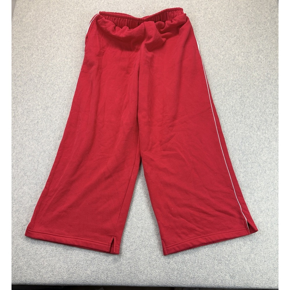 Urban Outfitters From Under Red Velour Capri Lounge Pants Women's M Y2K